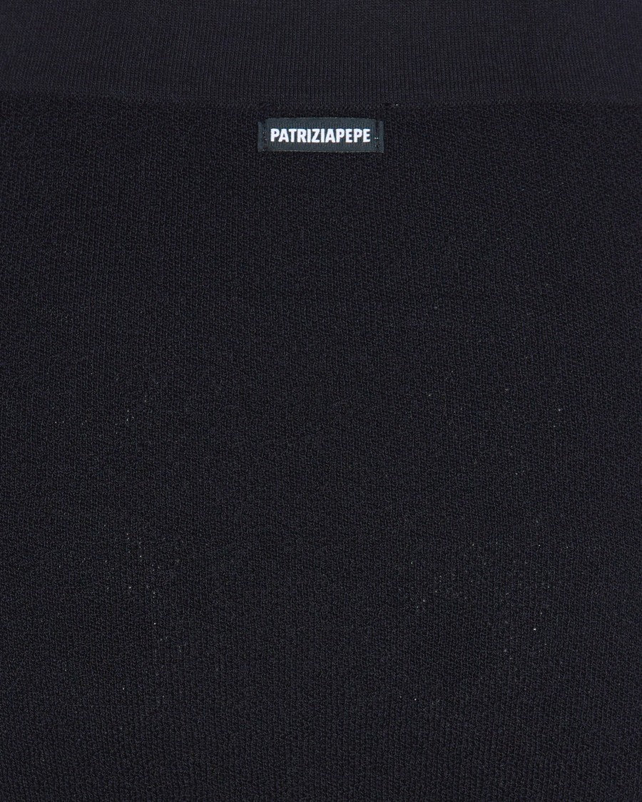 Patrizia Pepe Black Lace Effect Midi Skirt