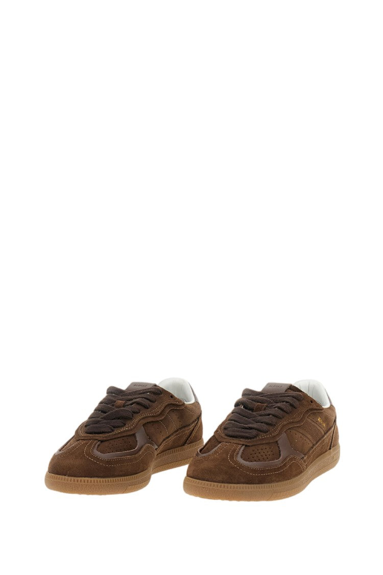 Alohas Chocolate Brown Suede Retro Sneakers