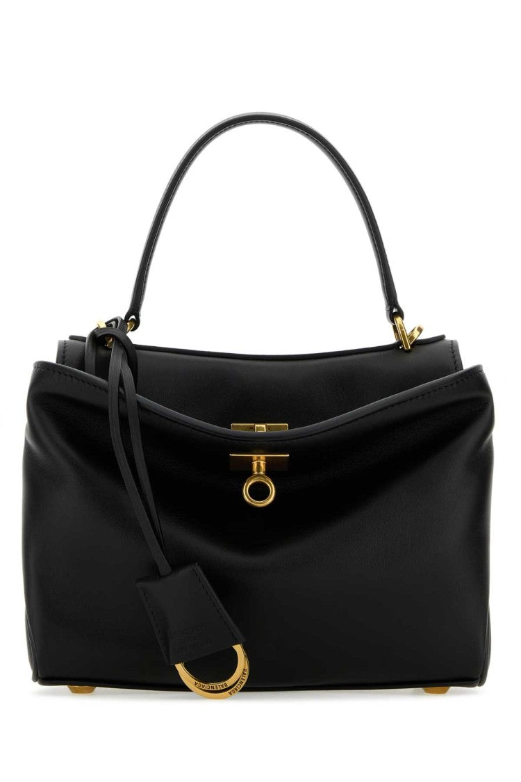 Balenciaga Black Leather Mini Rodeo Handbag