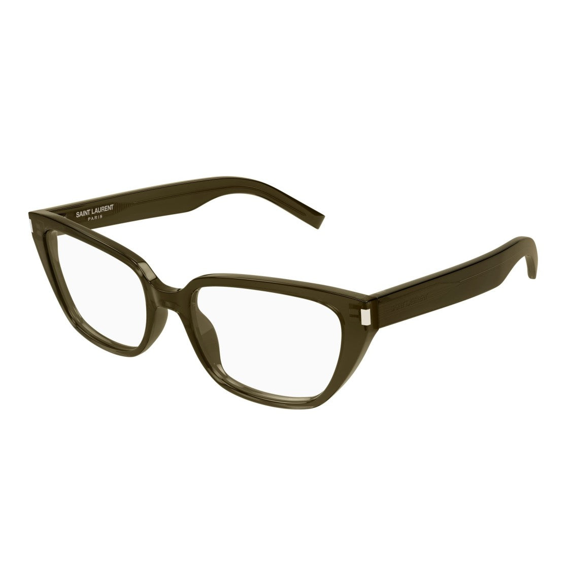 Saint Laurent Bold Square Frame Sunglasses With Glossy Finish
