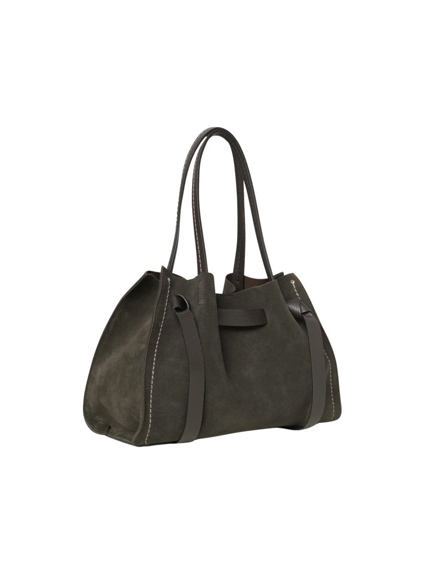 Visona` Camoscio Suede Handbag