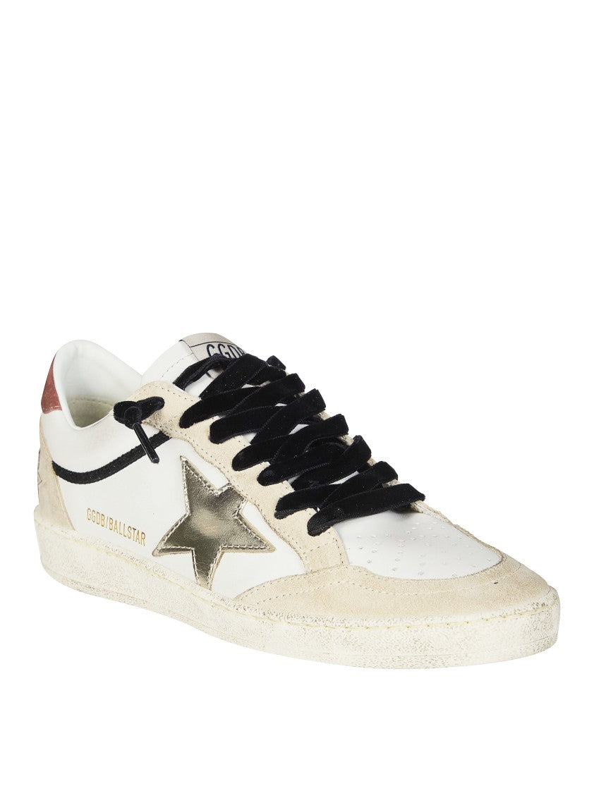 Golden Goose Beige Suede Silver Star Sneakers