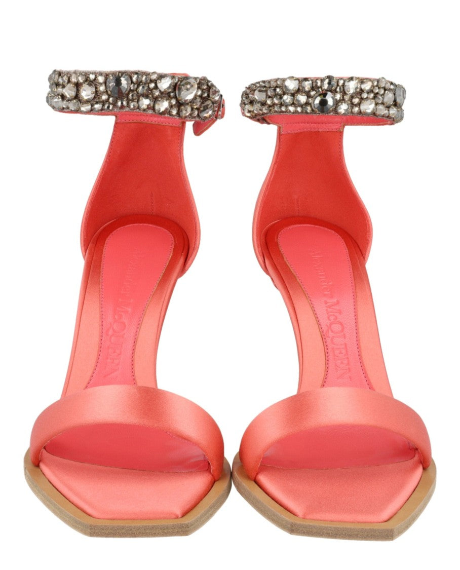 Alexander Mcqueen Crystal-Cuff Stiletto Heels