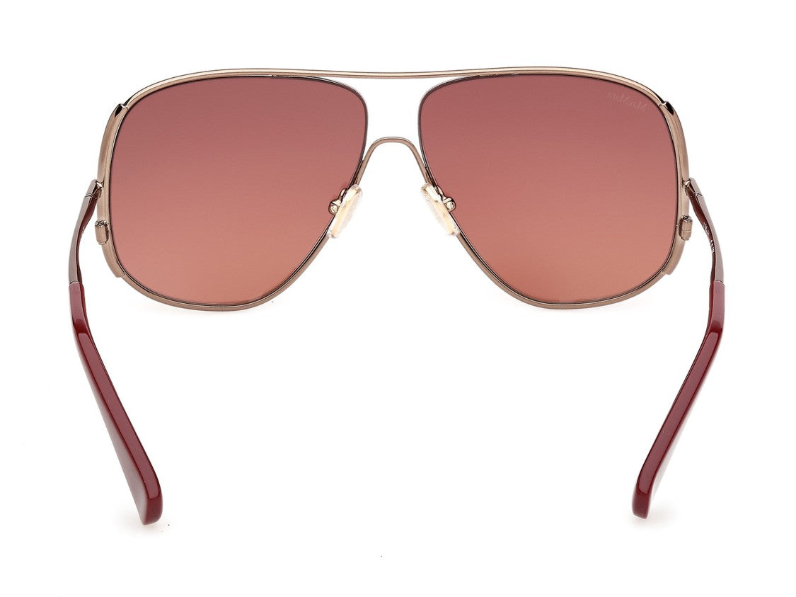 Max Mara Reddish-Brown Mm0190 Gradient Double Bridge Sunglasses