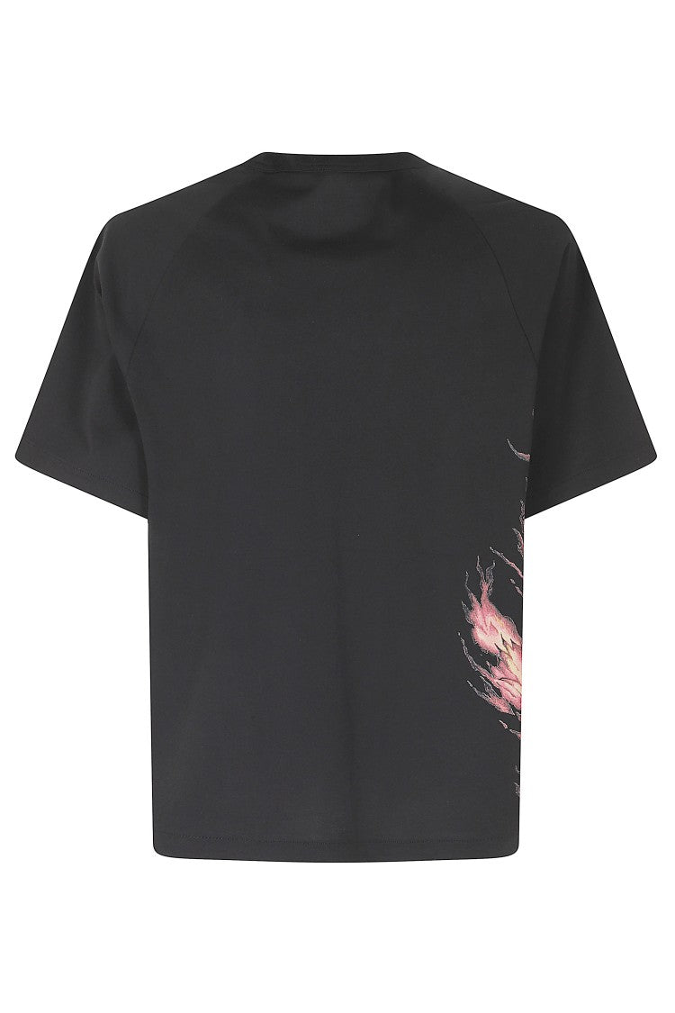 Y-3 Black Gfx Ss Tee Cotton T-Shirt