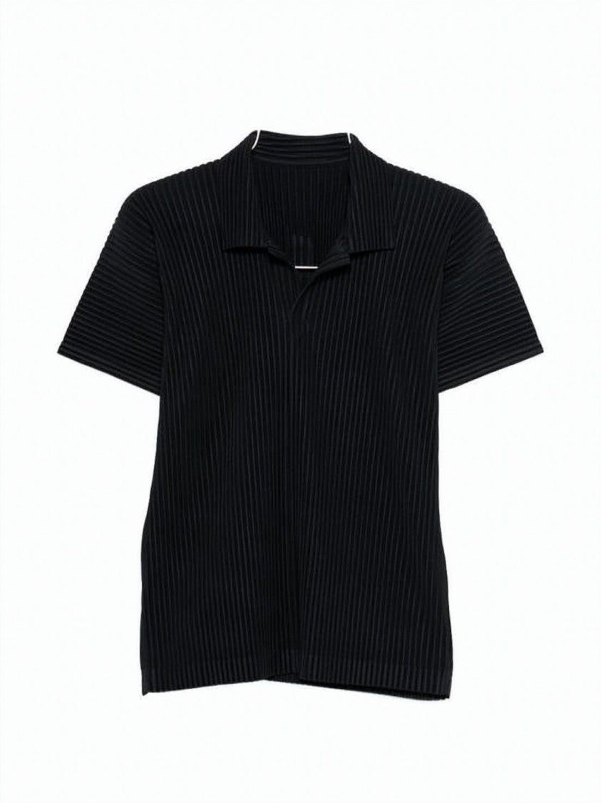 Homme Plissé Issey Miyake Pleated Texture Polo Shirt