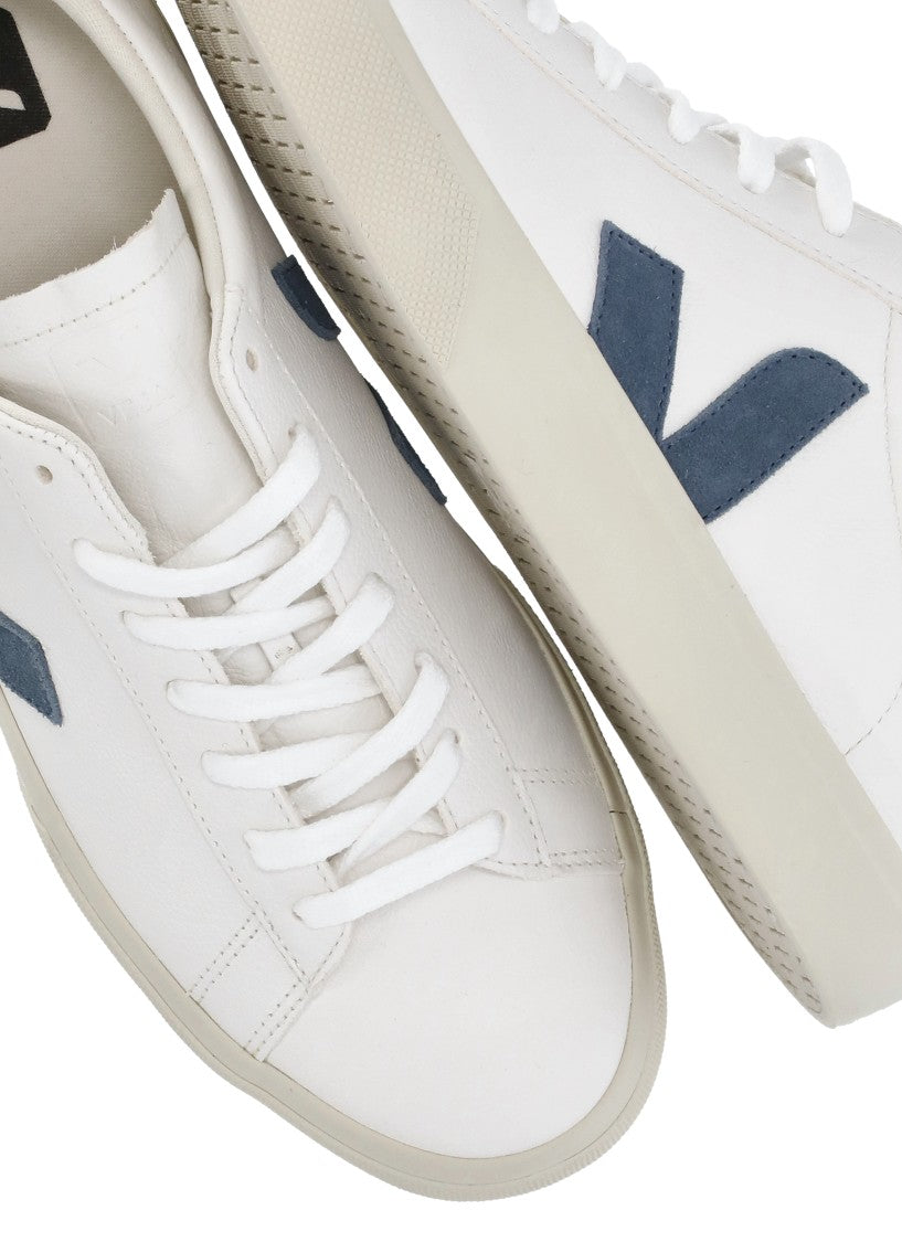 Veja White Campo Suede Leather Sneakers