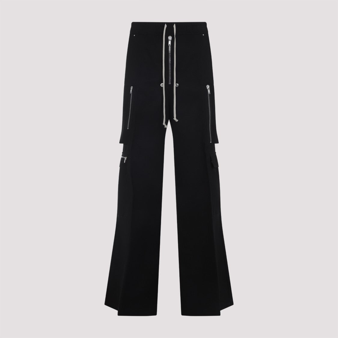 Rick Owens Black Wool Cargobelas Pants