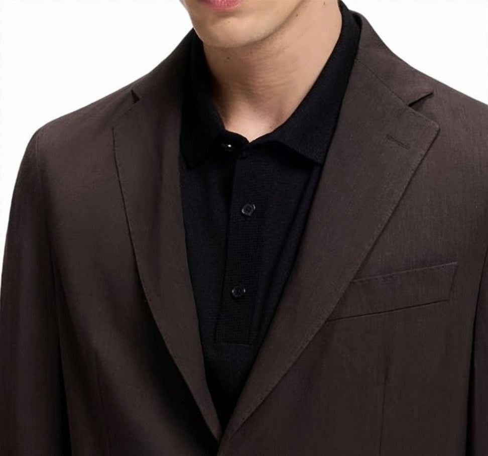 Boss Linen Blend Notch Lapels 2 Jacket