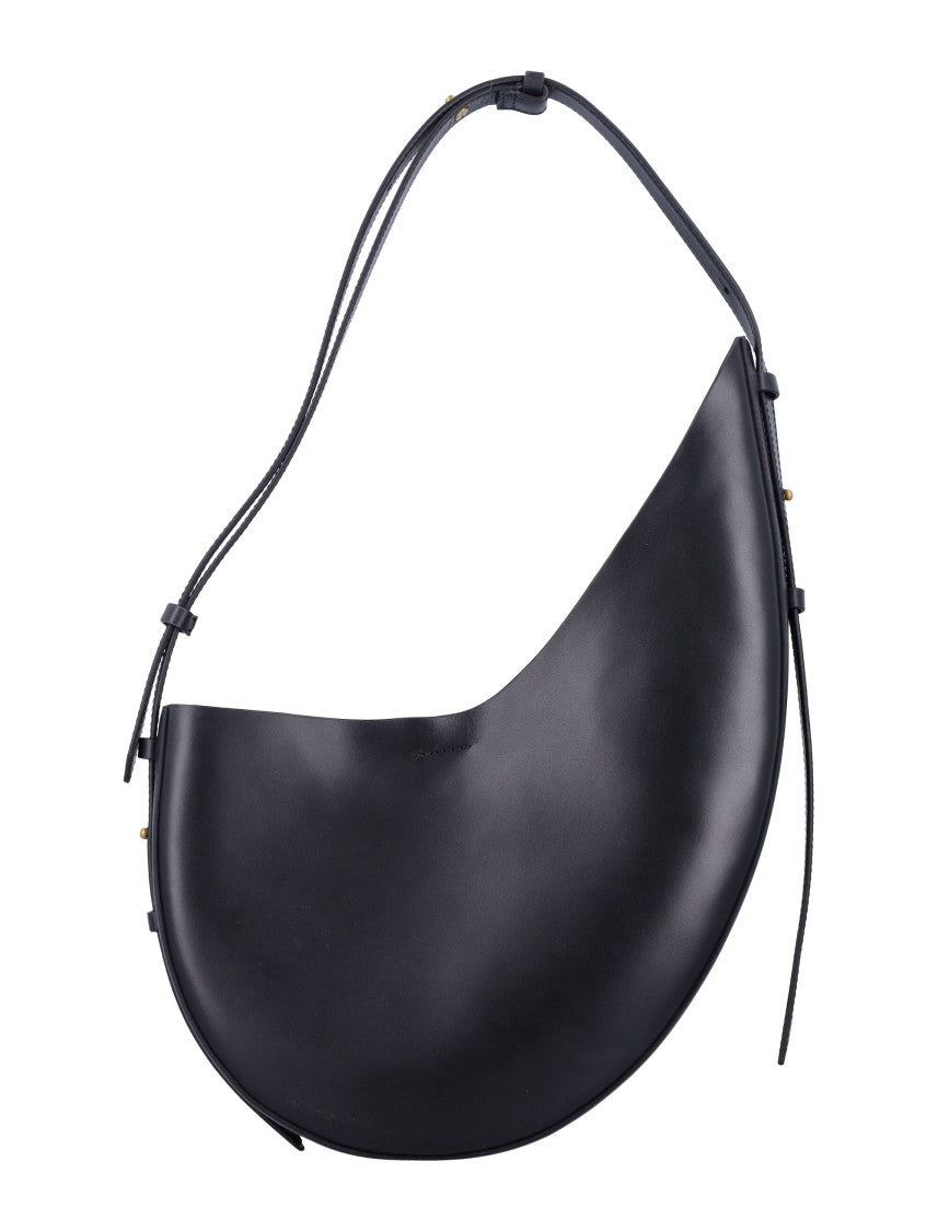 Soeur Crescent-Shaped Black Shoulder Bag