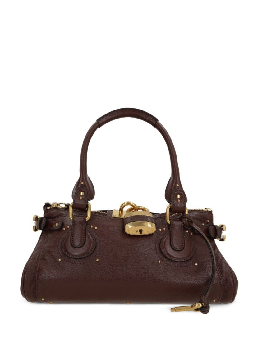 Chloé Black Grained Water Buffalo Leather Paddington Bag