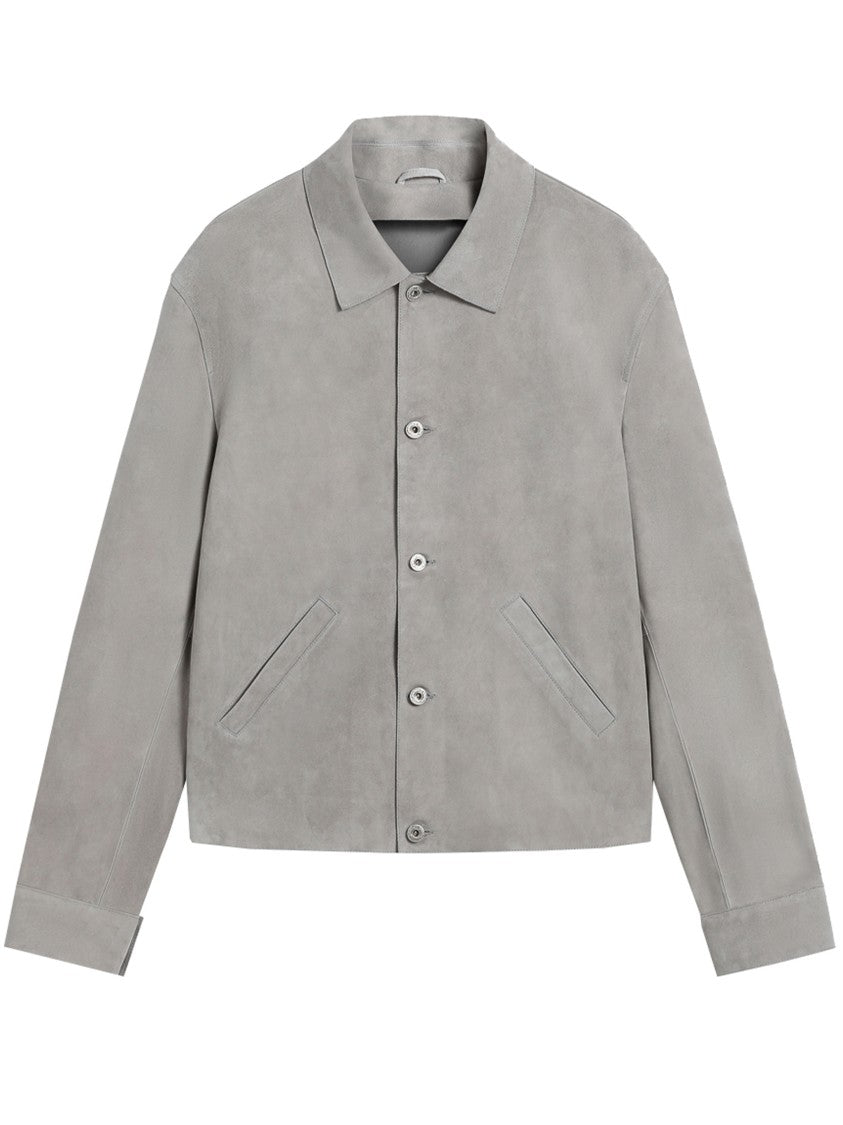 Pence Gioele Cropped Suede Like Texture Jacket