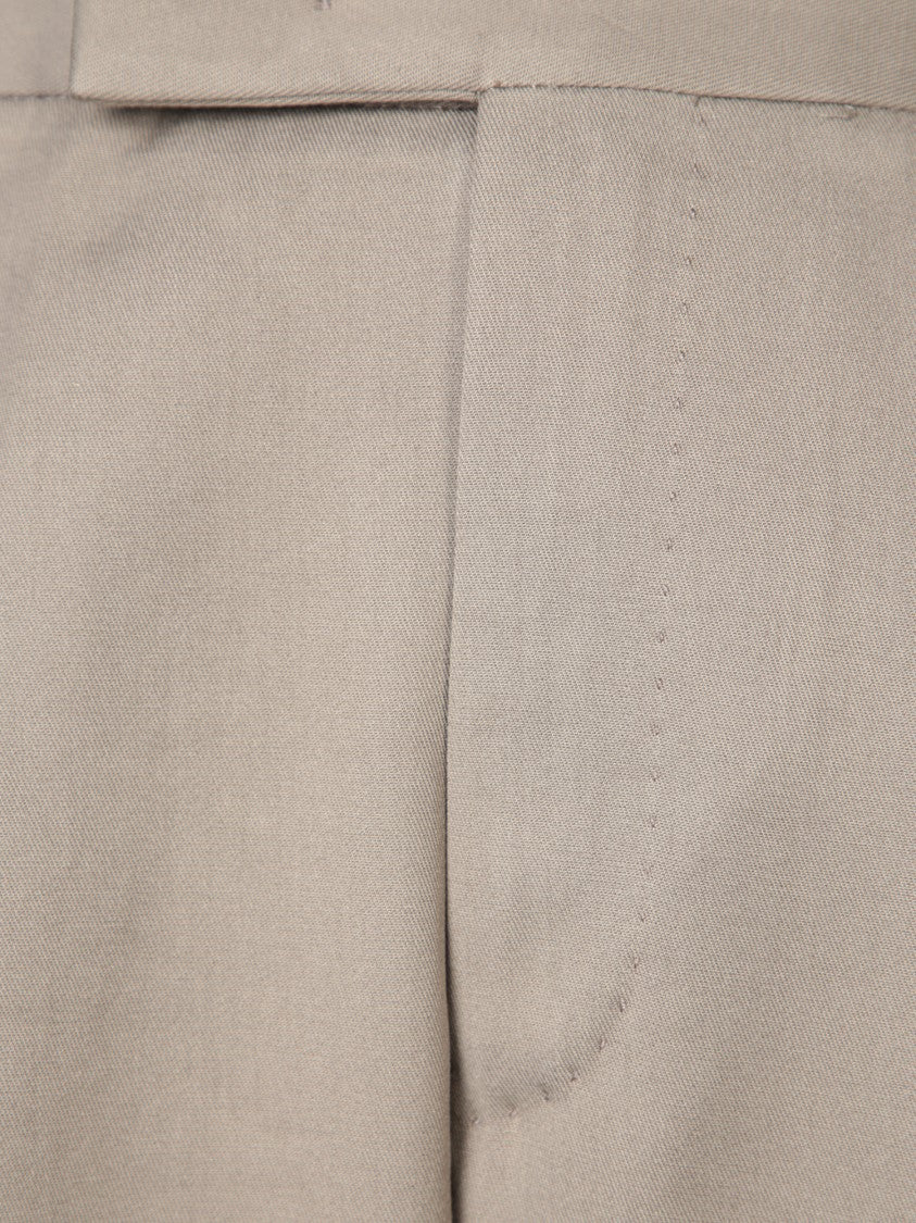Pt Torino Beige Trousers With Front Pleat