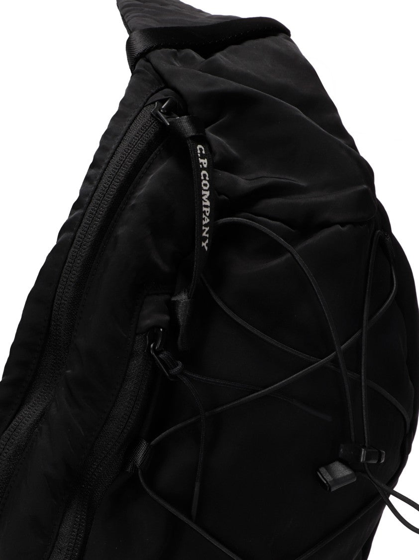 C.P. Company Functional Black Backpack With Integrated Keychain