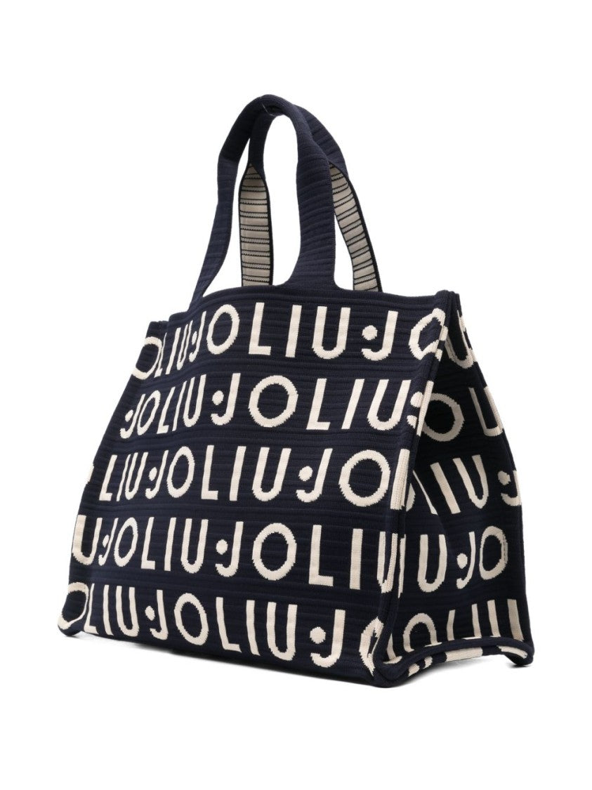Liu Jo Structured Rectangular Handbag With Contrasting Logo Pattern