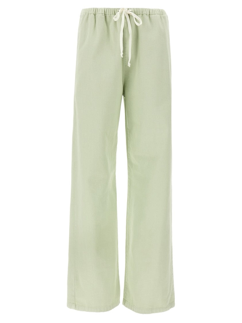 Mm6 By Maison Margiela Delavé Cotton Drawstring Pants With Numeric Signature
