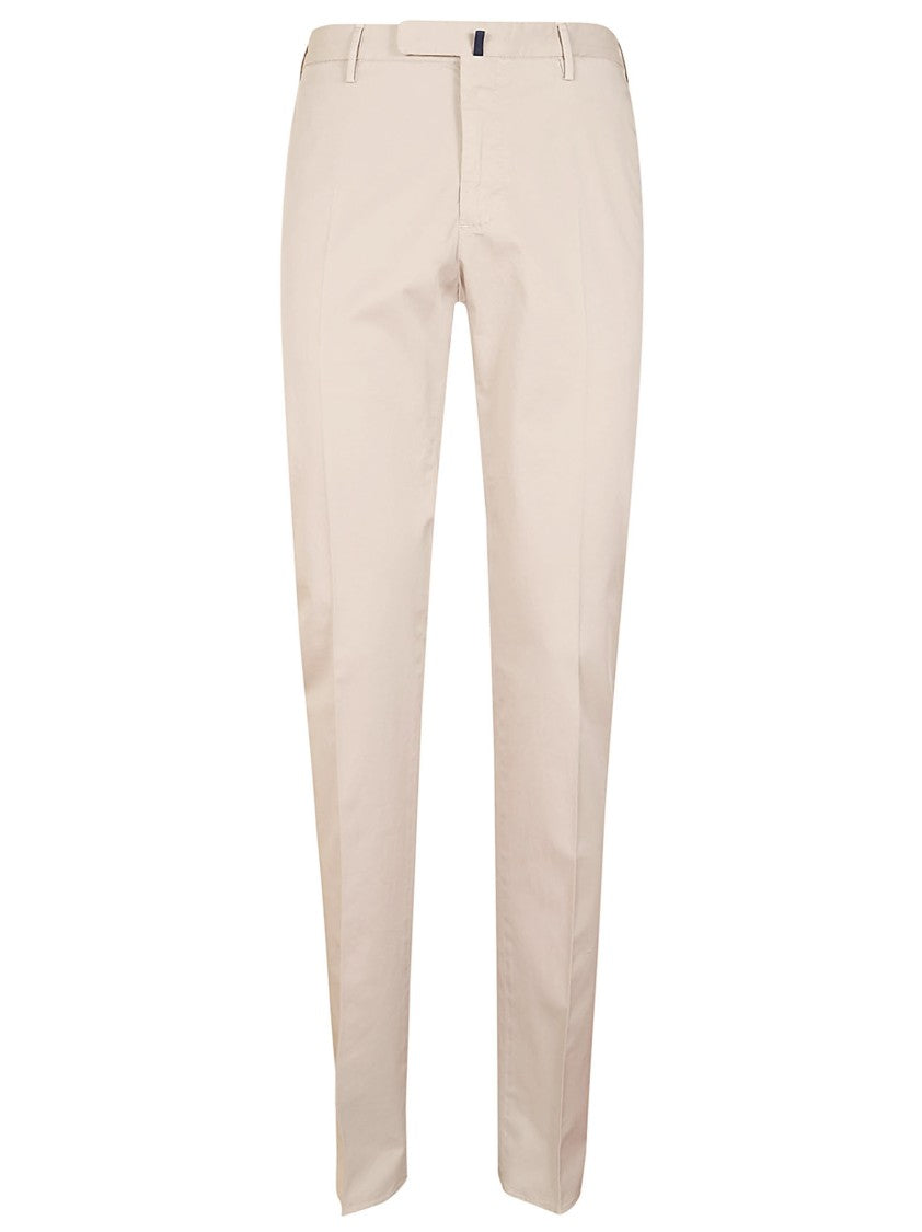 Incotex Tailored Fit Cotton Trousers With Classic Waistband