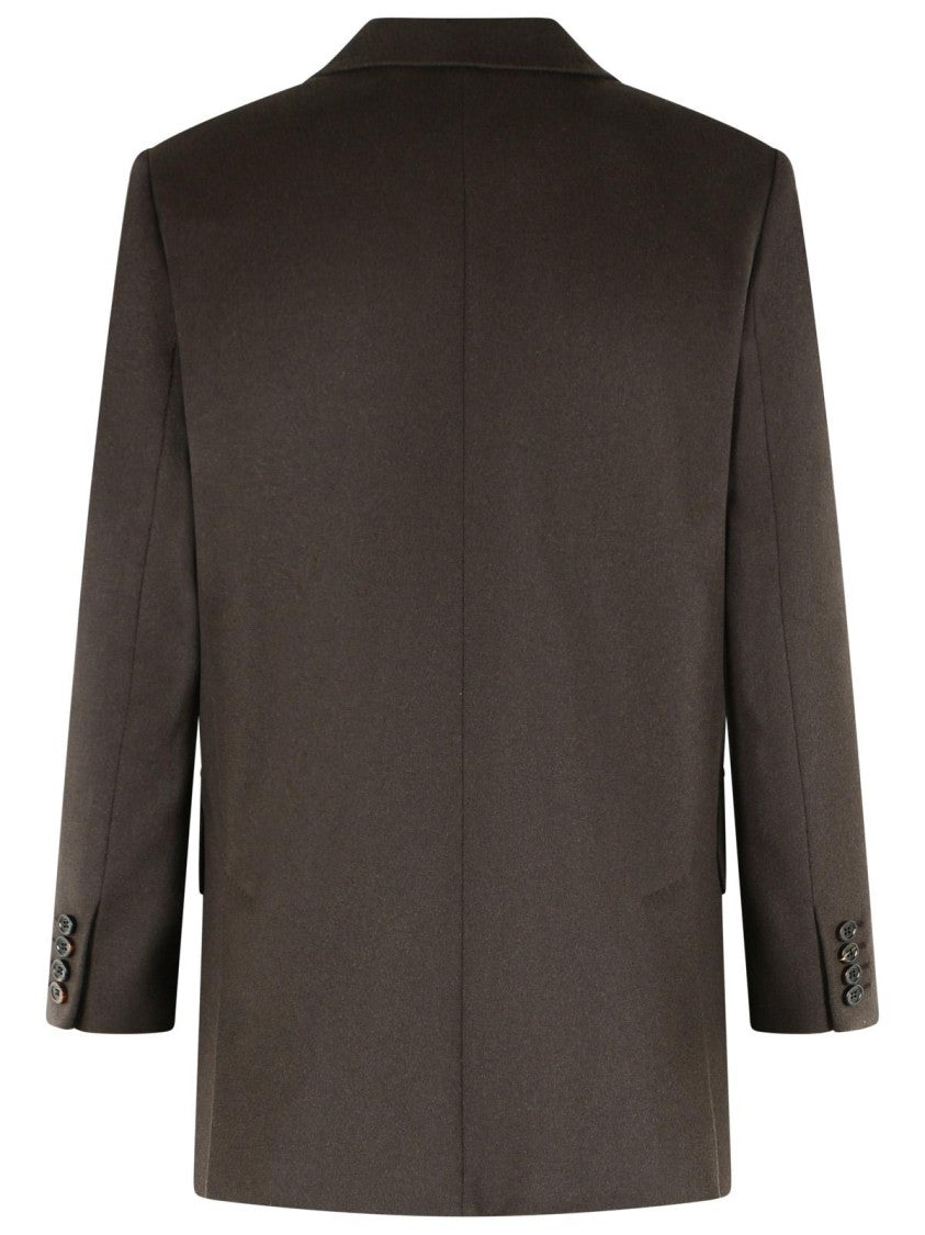 Max Mara Brown Camel Blazer With Peak Lapel And Tailored Detailing