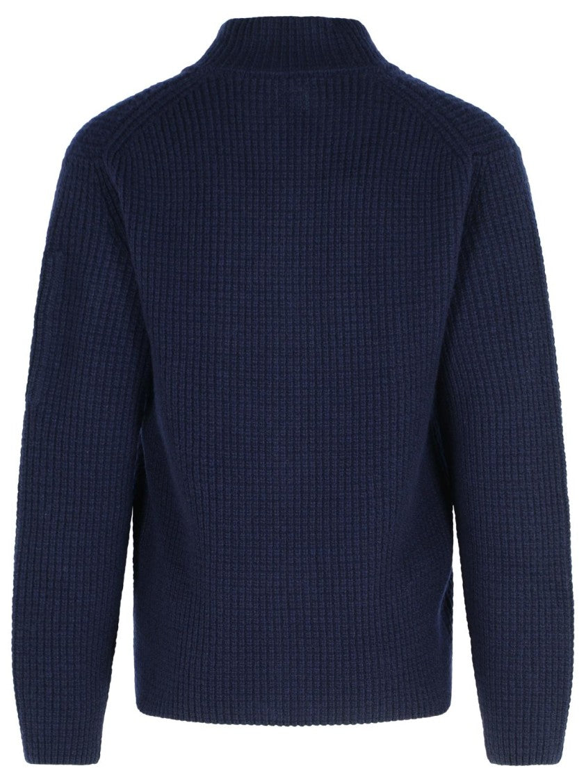 C.P. Company Navy Wool Blend Sweater