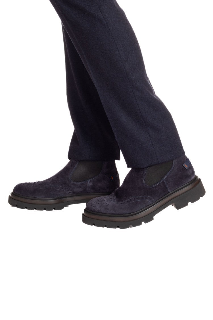 Santoni Superlight Suede Ankle Boots