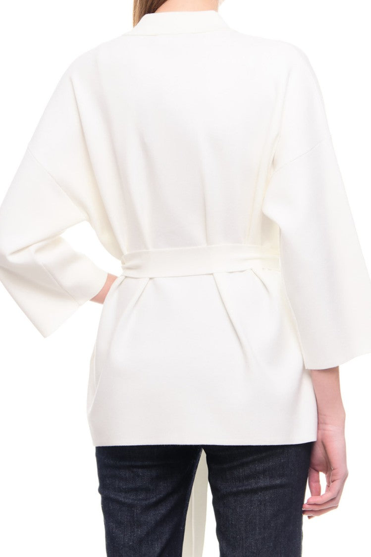 Max Mara White Cardigan With Relaxed Fit