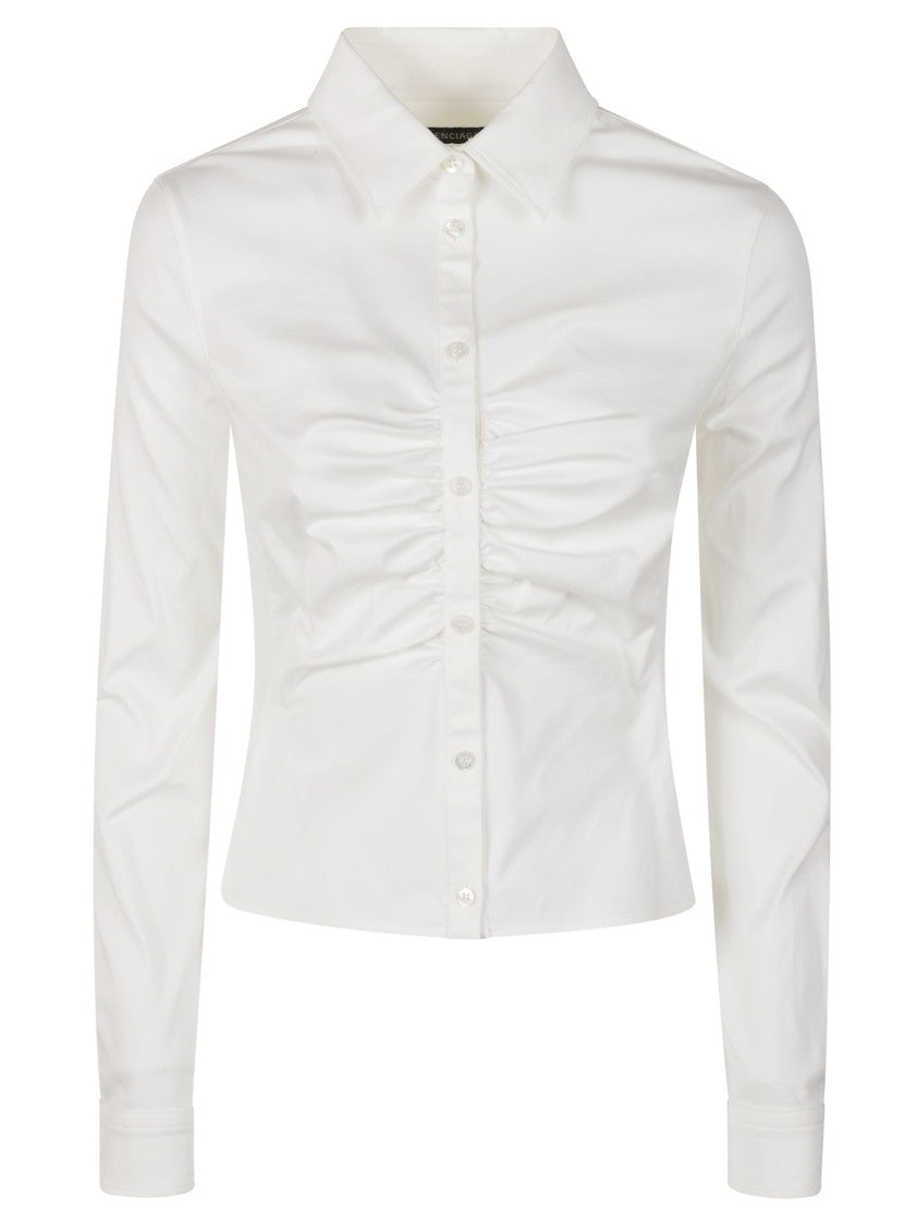 Balenciaga Fitted White Shirt With Classic Collar