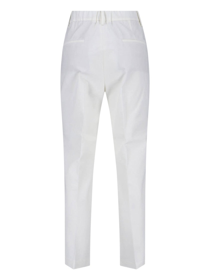 Incotex White Straight Leg Cotton Pants