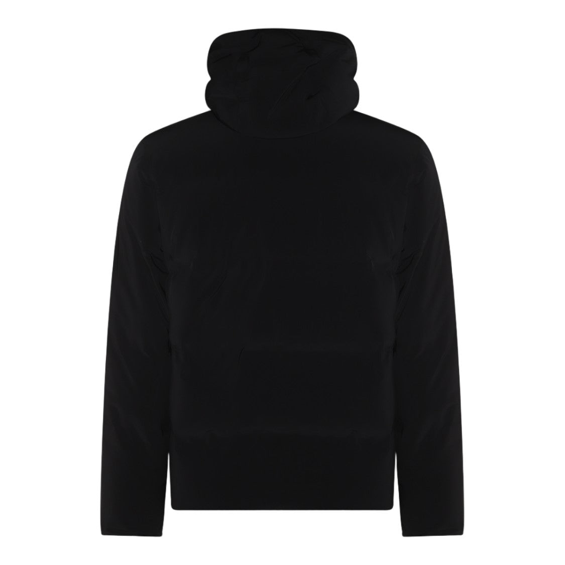 Herno Black Hooded Zip Coat