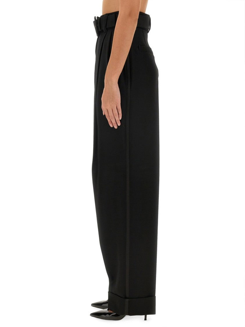 Max Mara Tailored Virgin Wool Pants With Straight Leg Silhouette
