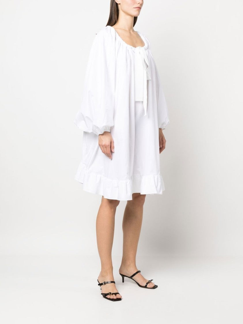 Patou Flowing Ruffled Hem Mini Dress