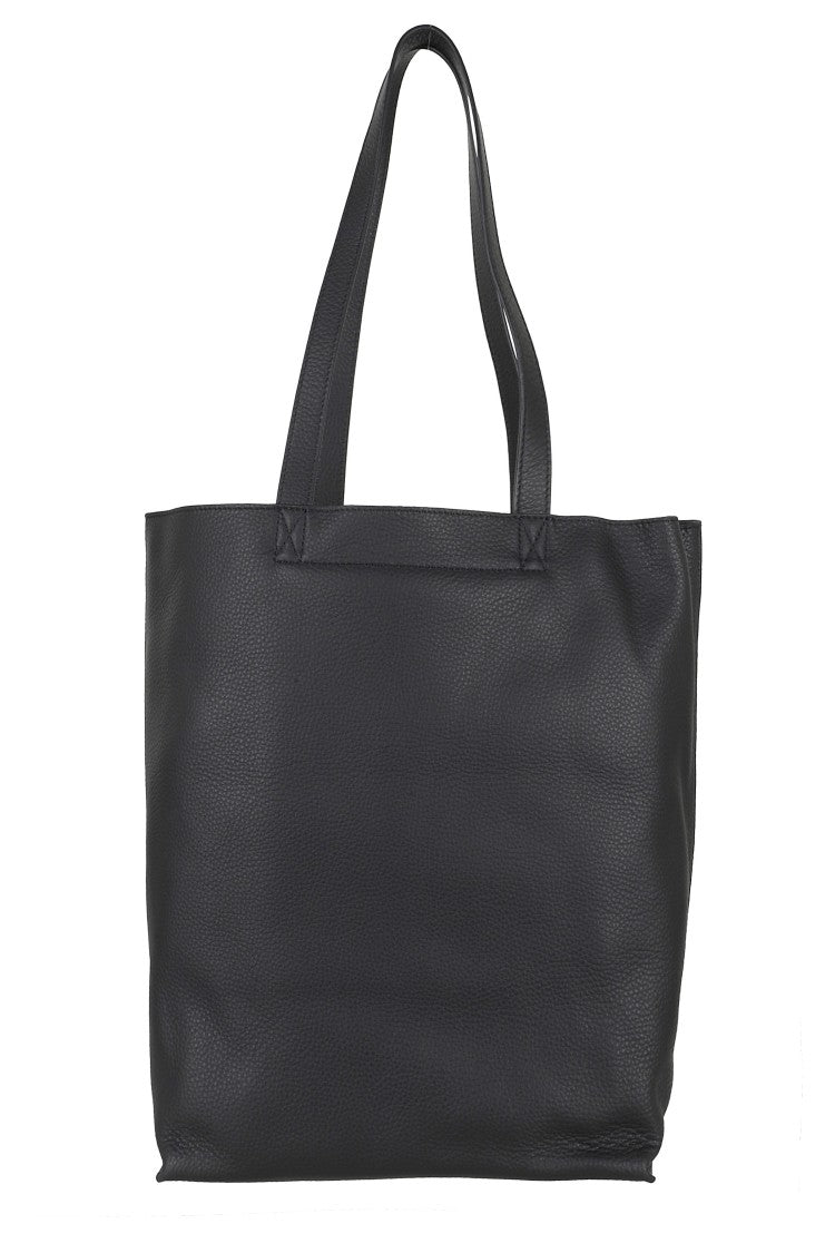 A.P.C. Black Cabas Maiko Removable-Strap Cowhide Leather Tote Bag