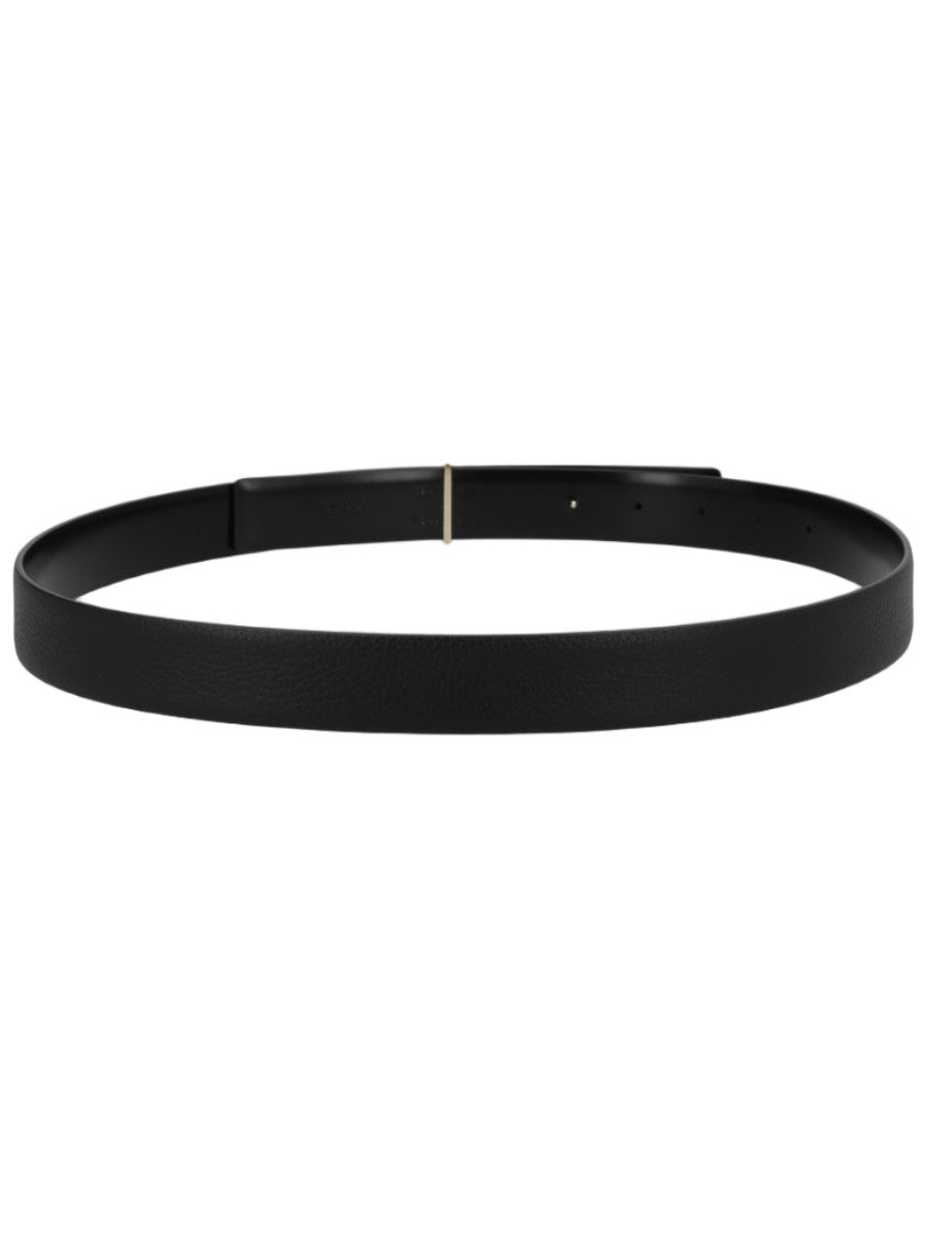 Tom Ford T-Shaped Buckle Narrow Calf Leather Belt