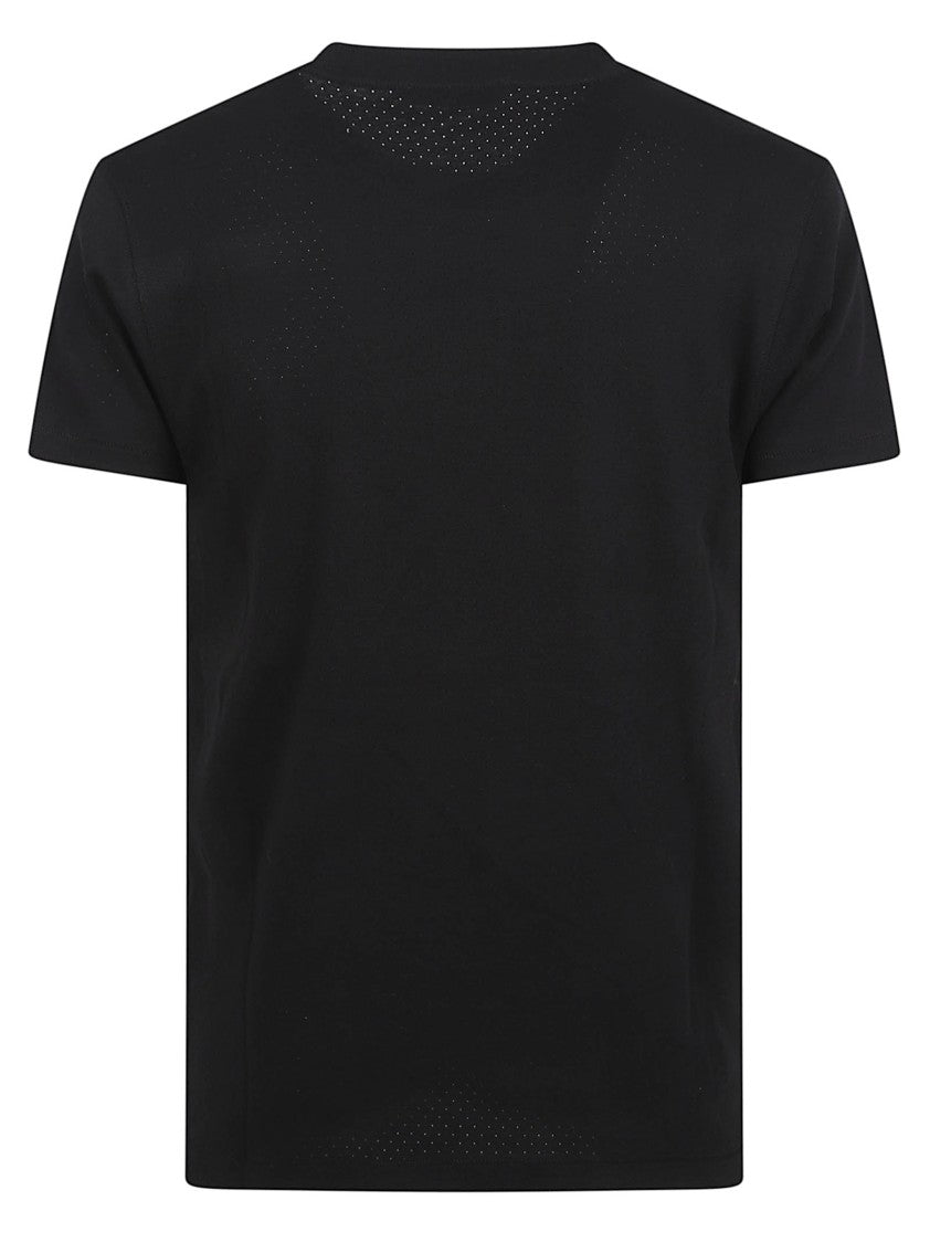 Tom Ford Crew Neck T-Shirt With Perforated Logo Design