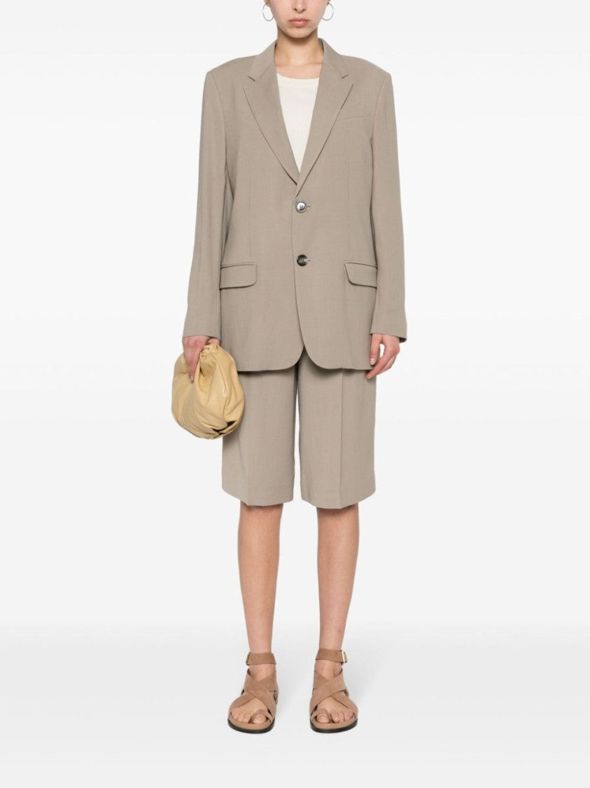 Ami Taupe Brown Tailored Knee Shorts