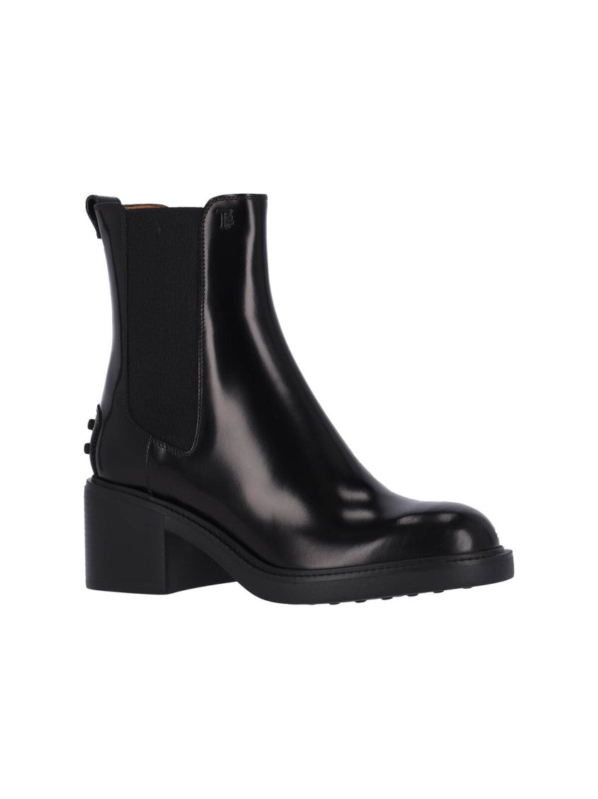 Tod's "Block" Chelsea Boots Black
