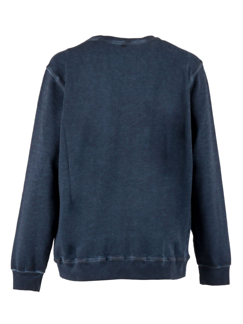 Dondup Relaxed Fit Vintage Blue Sweatshirt