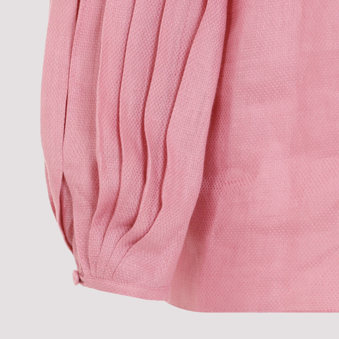 Gabriela Hearst Laetitia Pink Linen Blouse