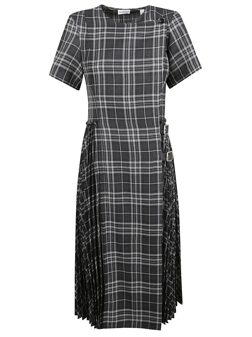Burberry Midi Dress With Timeless Check Pattern