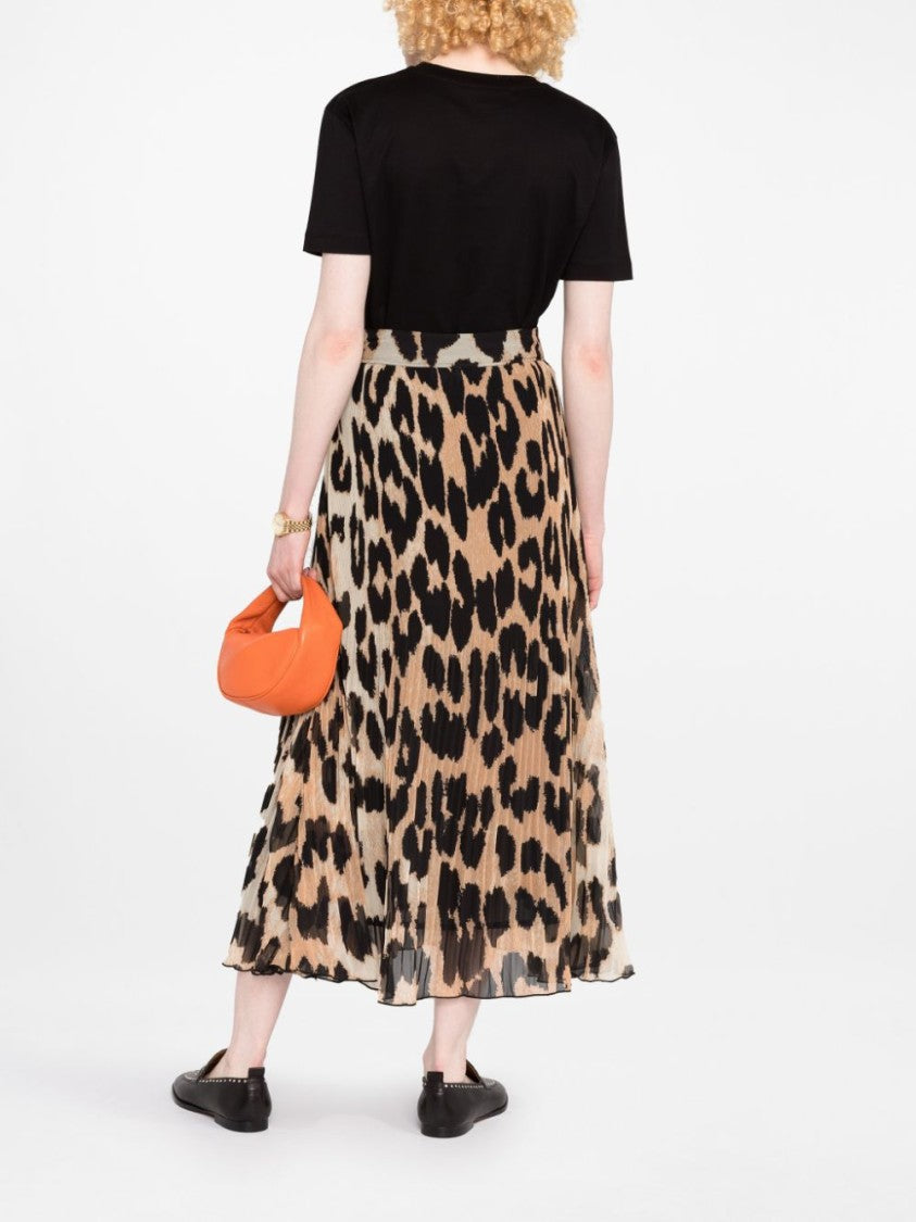 Patou Short-Sleeved Black Logo Print Top