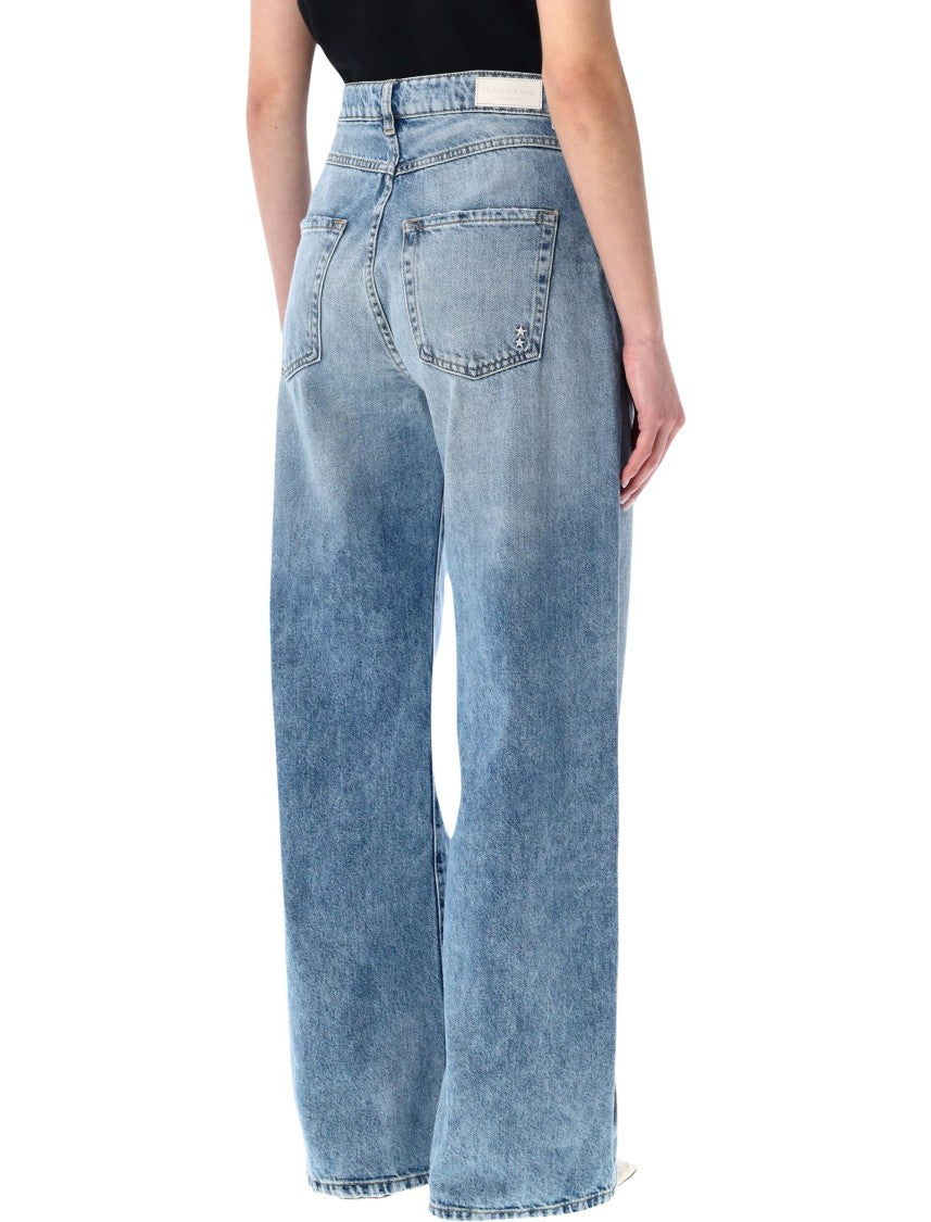 Icon Denim Debby Wide Leg Straight Cotton Jeans
