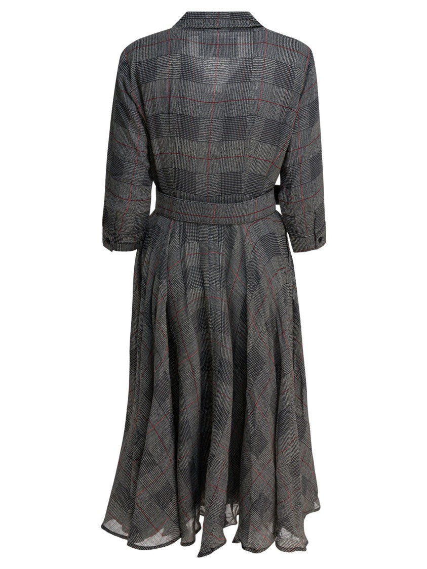 Samantha Sung Grey Wool Dress