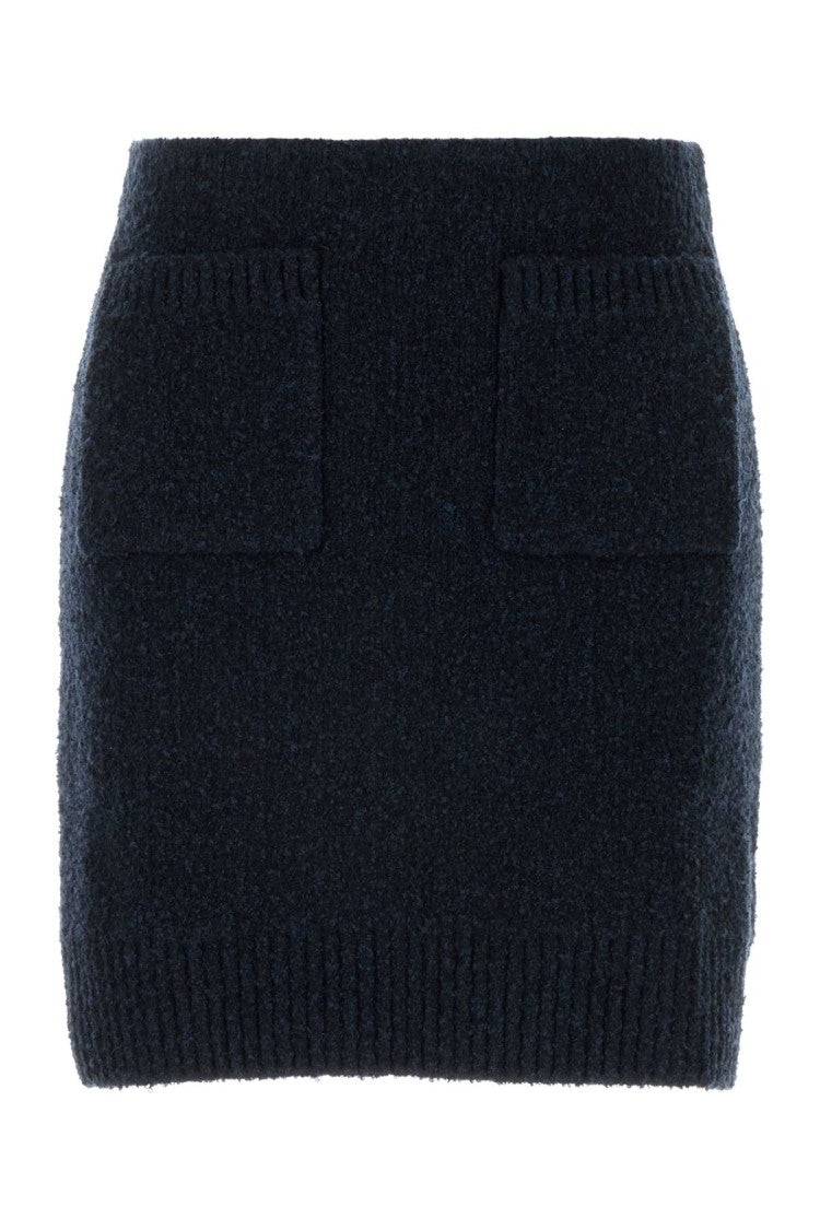 Bottega Veneta Midnight Blue Bouclé Mini Skirt