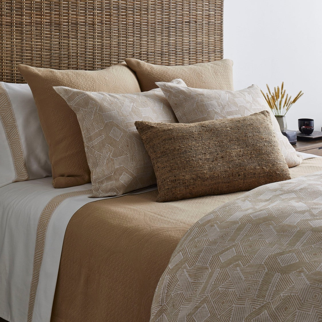 Ann Gish Sashiko Duvet Set - Sand