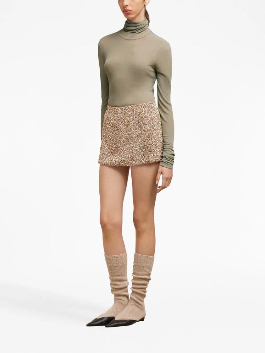 Ami High-Neck Ribbed-Knit Knitwear Jumper