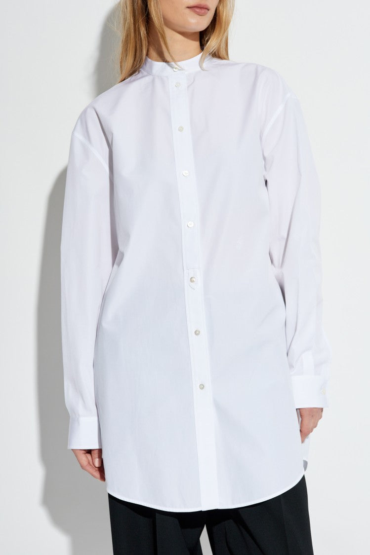 Jil Sander Long Sleeve White Cotton Shirt