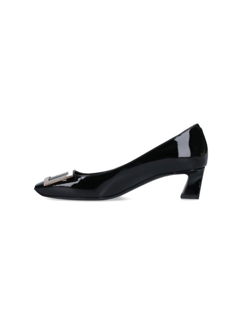 Roger Vivier Black Belle Vivier Calf Leather Pumps