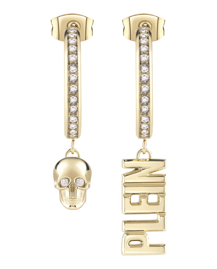 Philipp Plein Skull Charm Earrings With Preciosa Crystals