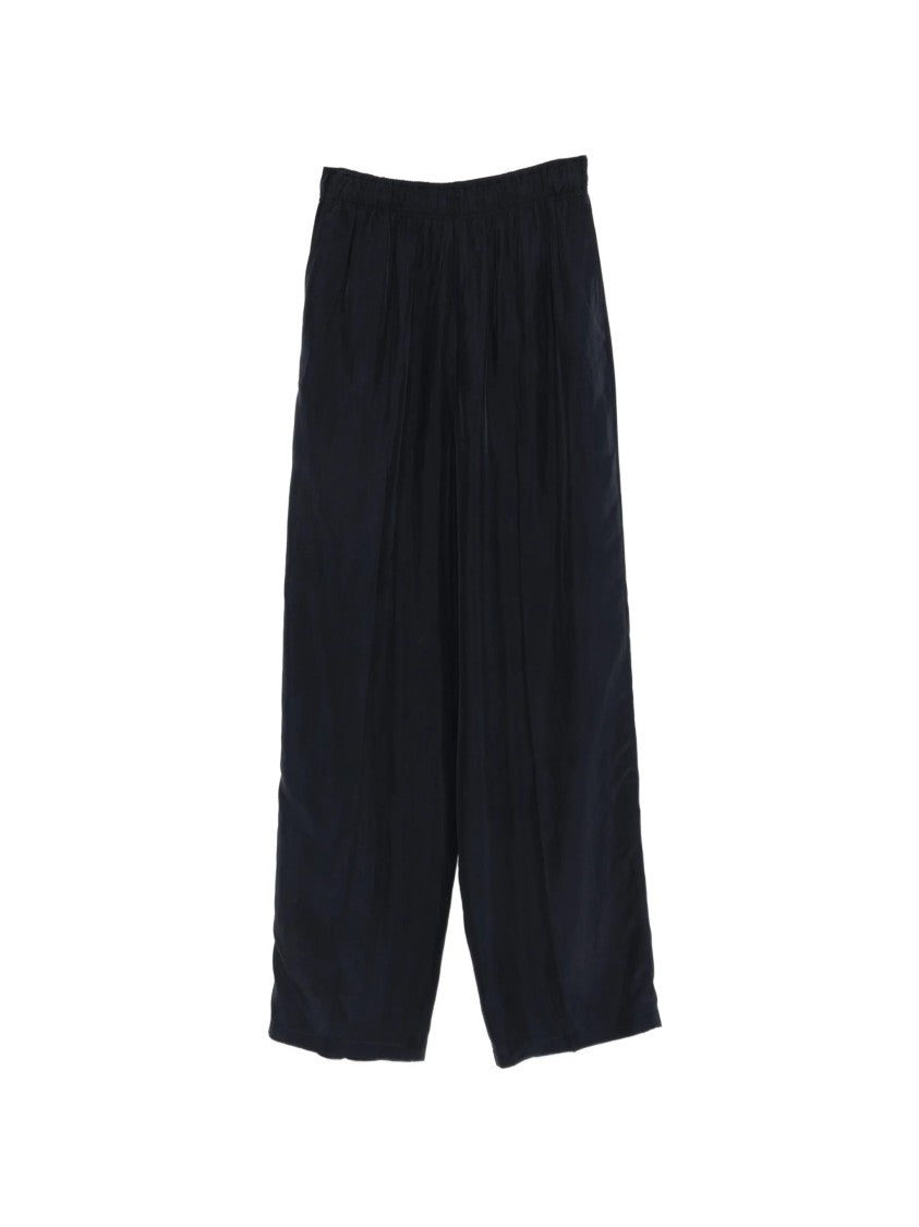 Prada Seta Lavata Relaxed Cropped Pants