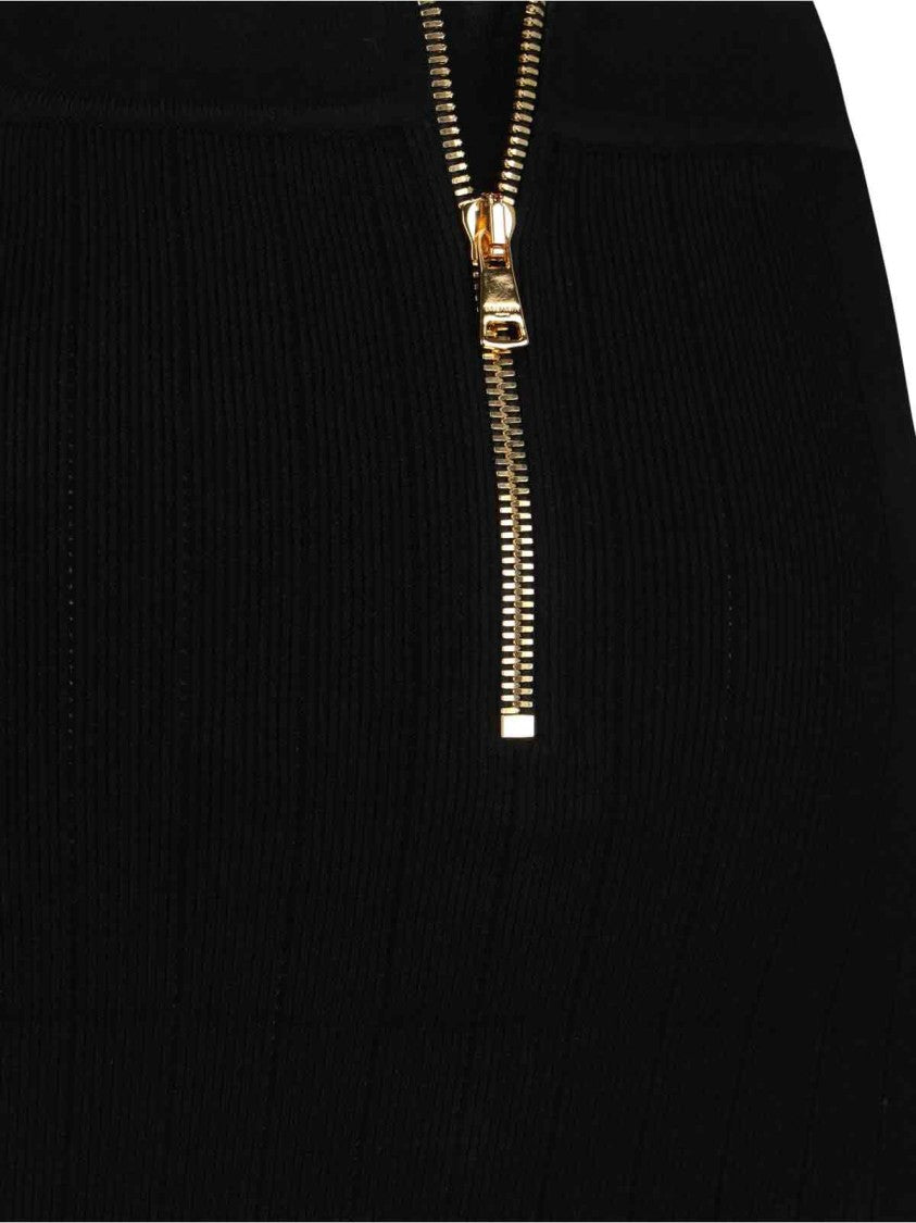 Balmain Mini Knit Skirt – Black