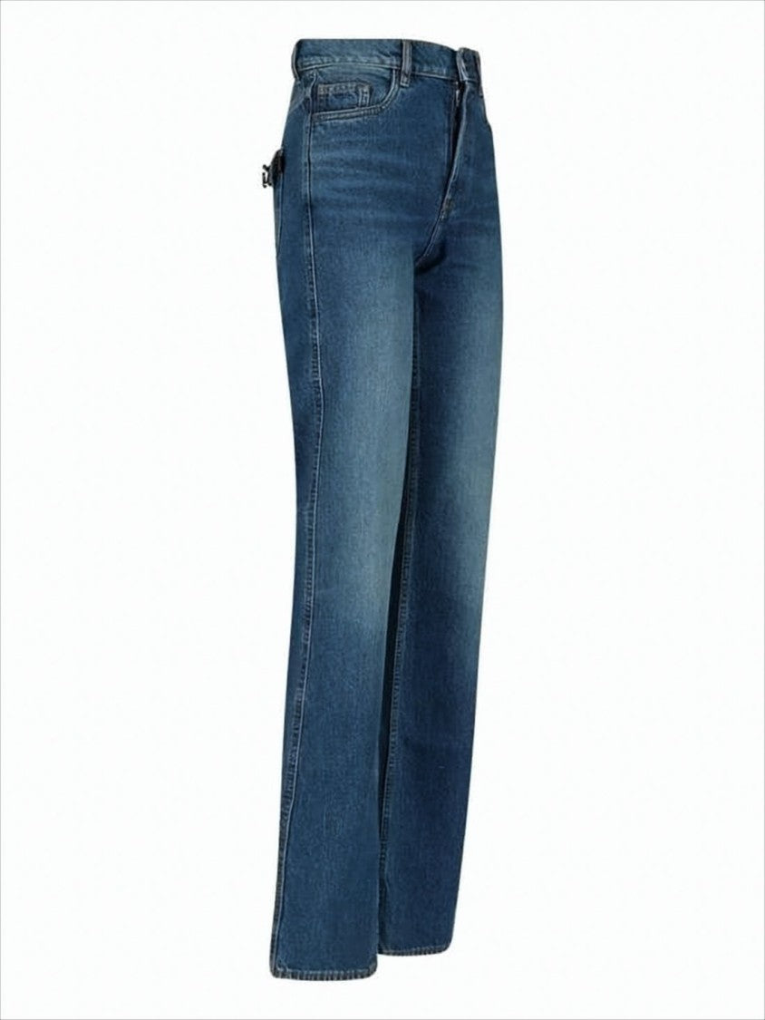 Coperni High-Waist Denim Pants With Flared Leg